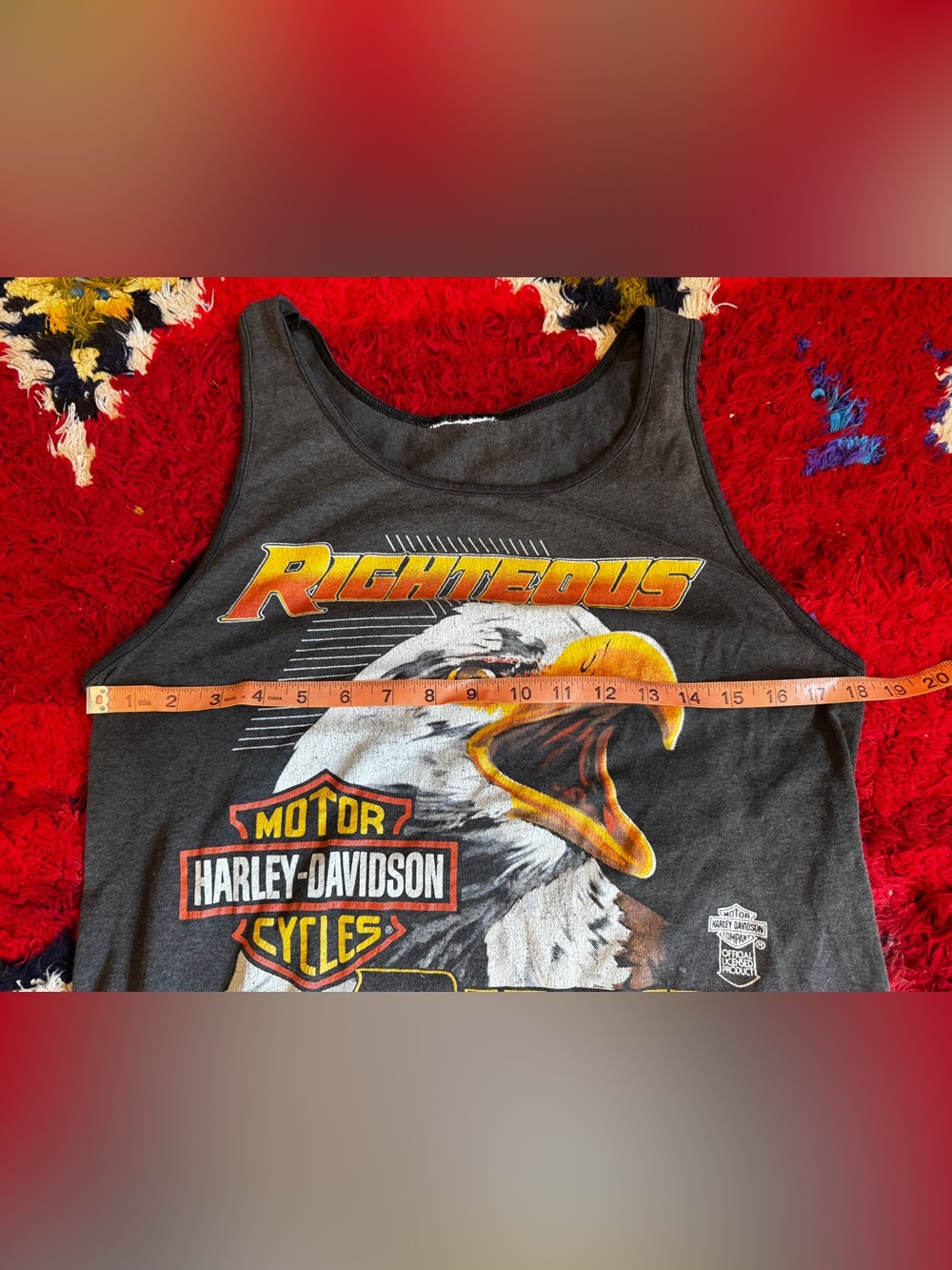 80s Vintage Harley Davidson Eagle Tank Size Large - Picture 6 of 8